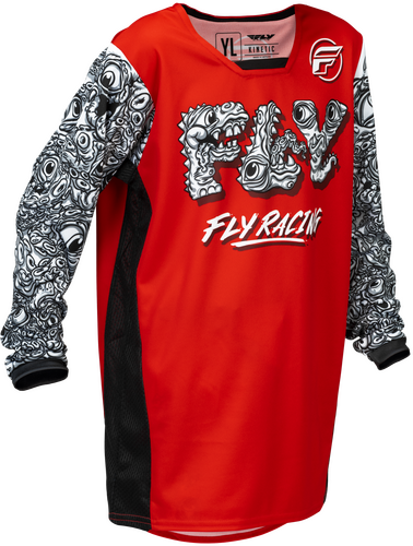 FLY RACING YOUTH KINETIC MUTANT JERSEY RED/WHITE/BLACK YM