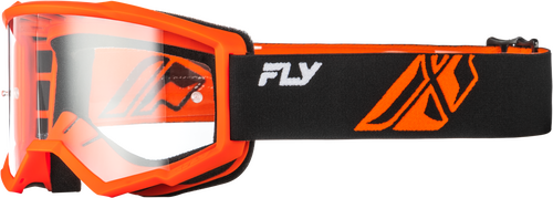 FLY RACING FOCUS GOGGLE BLACK/ORANGE W/ CLEAR LENS
