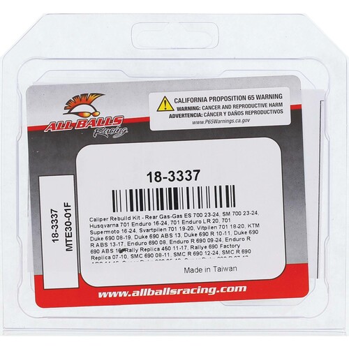 ALL BALLS CALIPER REBUILD KIT REAR