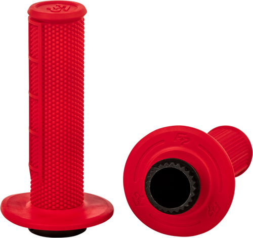 FIRE POWER CONTROL MX LOCK-ON GRIPS RED HALF WAFFLE