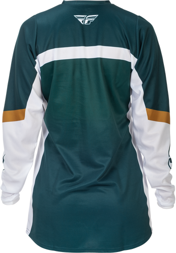 FLY RACING WOMEN'S F-16 JERSEY TEAL/WHITE/GOLD MD