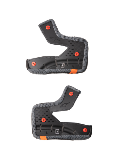 ALPINESTARS SM7 CHEEK PAD SET BLACK MD 40MM