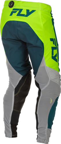 FLY RACING LITE PANTS GREY/LIME/TEAL SZ 28