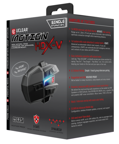 UCLEAR HDX-V Helmet Audio Kit