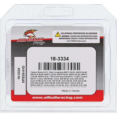 ALL BALLS CALIPER REBUILD KIT REAR
