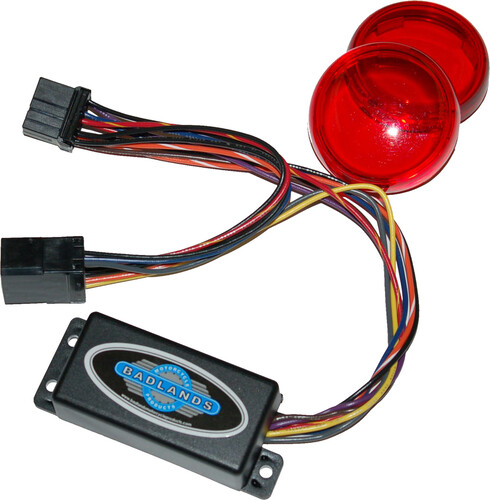 NAMZ CUSTOM CYCLE Run, Brake & Turn Signal Modules with Equalizer & Red Lens Kit