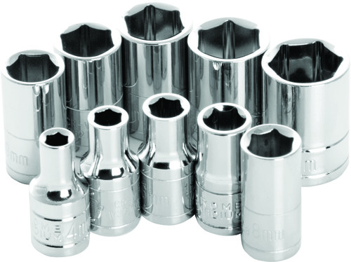 PERFORMANCE TOOL 1/4" Metric Socket Set