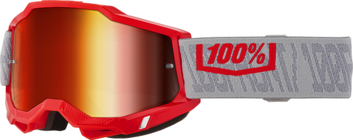 100% ACCURI 2 GOGGLE GATORBACK RED MIRROR LENS