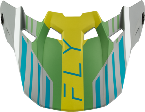 FORMULA CC STRIKE VISOR MATTE GREY/GREEN/TEAL YL/SM