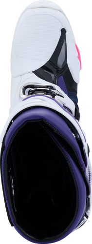 ALPINESTARS TECH 10 WHT/VIOLET/NVY BL/PNK FL 9