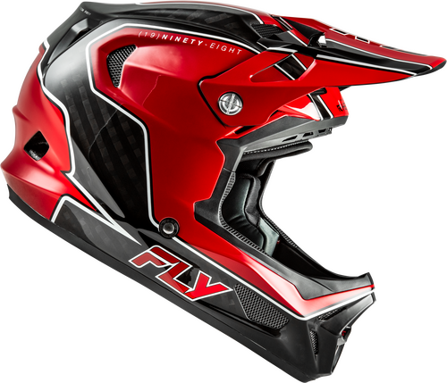 FLY RACING WERX-R FLOW CARBON HELMET BLACK CARBON/RED XS
