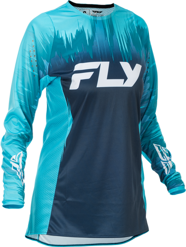 FLY RACING WOMEN'S LITE JERSEY AQUA/NAVY/WHITE XL