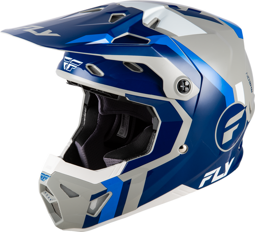 FLY RACING YOUTH FORMULA CP SEAL HELMET NAVY/BLUE/GREY YL
