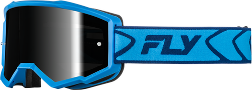 FLY RACING ZONE GOGGLE BLUE/NAVY W/ BLACK MIRROR/SMOKE LENS