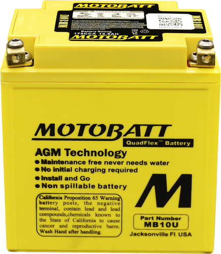 BATTERY MB10U SEALED FACTORY ACTIVATED