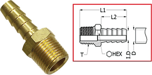 SP1 Hose Barb Fitting