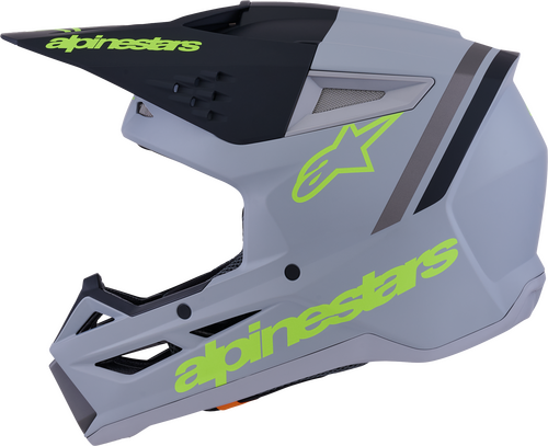 ALPINESTARS SM3 RADIUM HELMET GRY/BLK/YLW FLUO MATT LG