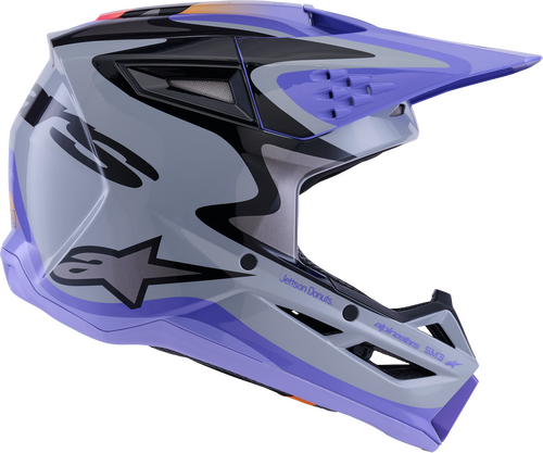 ALPINESTARS JETTSON SM3 HELMET GRY/PURP/BLK GLOSSY 2X