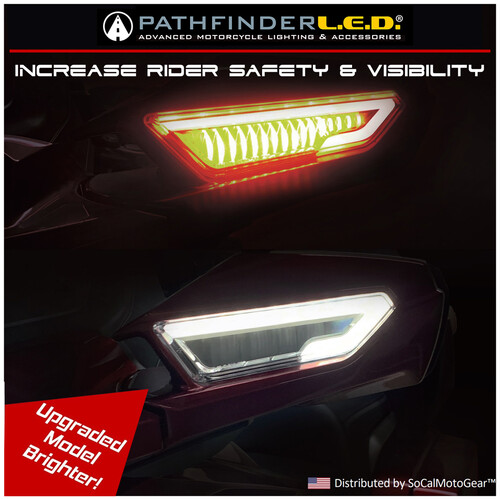 PATHFINDER LED MIRROR SEQ TS W/DRL CLEAR HON GL