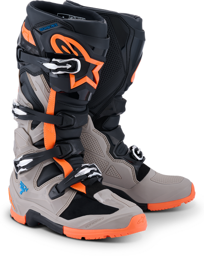 ALPINESTARS TECH 7 ENDURO BLK/WARM GRY/ORANGE FLUO 10