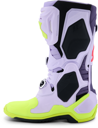 ALPINESTARS TECH 10 SUPERVENTED PURP/YLW FLUO/DIVA PINK 12