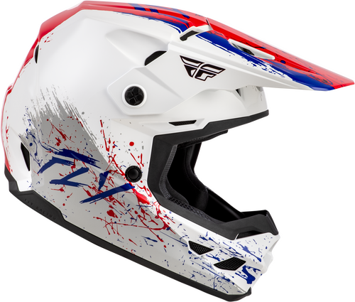 FLY RACING YOUTH KINETIC DRIP HELMET RED/WHITE/BLUE YM