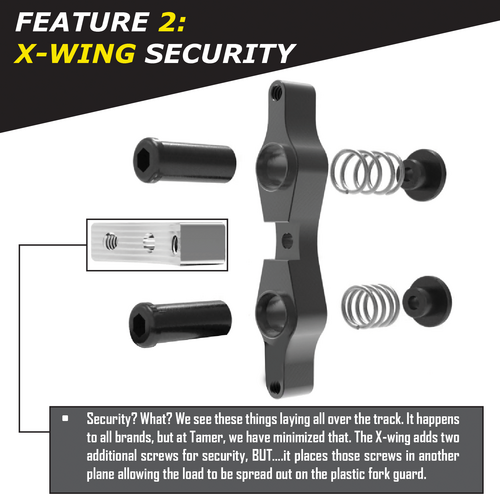 TAMER TAMER DOUBLE BUTTON X-WING BLACK