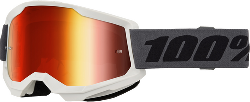 100% STRATA 2 GOGGLE GREY RED MIRROR LENS