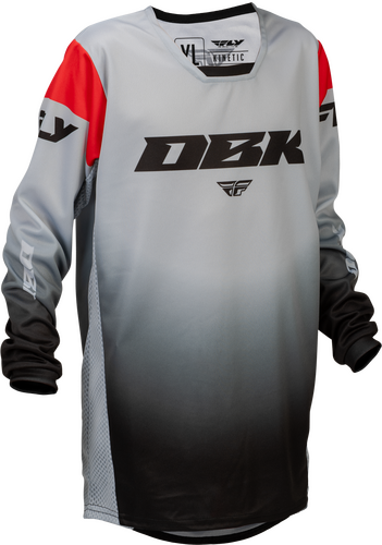 FLY RACING YOUTH KINETIC DBK JERSEY GREY/BLACK/RED YL