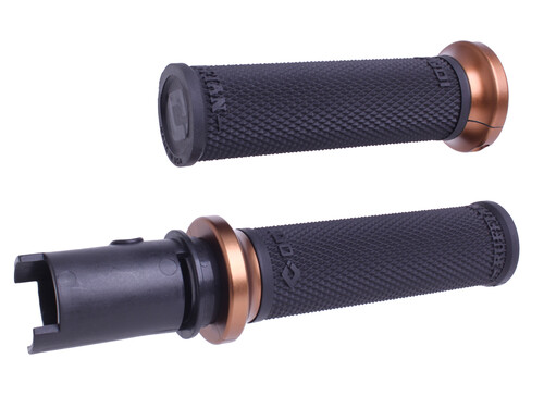 ODI LOCK-ON HART-LUCK FULL-WAFFLE BLACK/BRONZE CVO `23-24