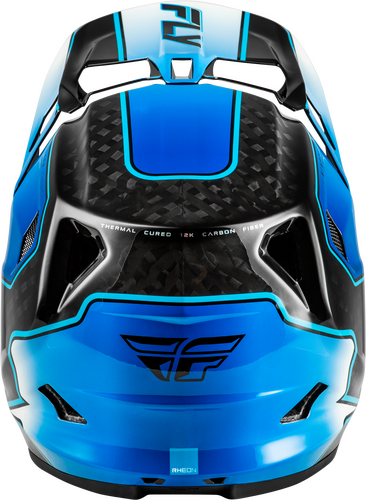 FLY RACING WERX-R FLOW CARBON HELMET BLACK CARBON/BLUE/WHITE XS