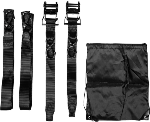 2" X 8' RATCHET SOFT TIE-DOWN BLACK 2/PK