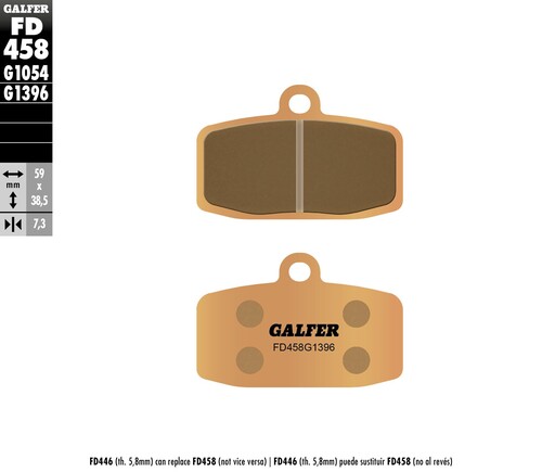 Galfer HH Sintered Front Brake Pads FD458