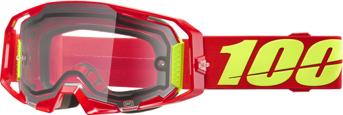 100% ARMATIC  ENDURO MOTO GOGGLE RED CLEAR LENS