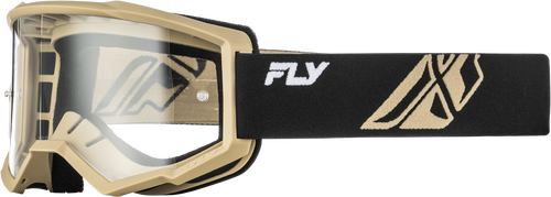 FLY RACING FOCUS GOGGLE BLACK/KHAKI W/ CLEAR LENS