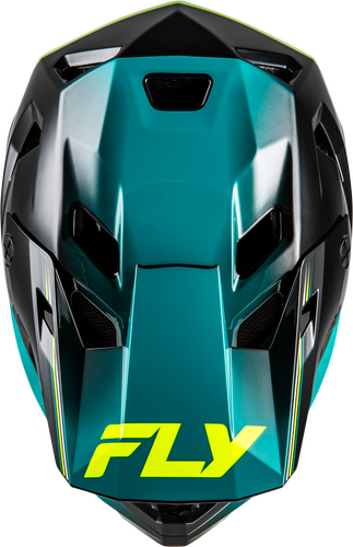 FLY RACING RAYCE REPEAT BICYCLE HELMET BLACK/TEAL/HI-VIS SM