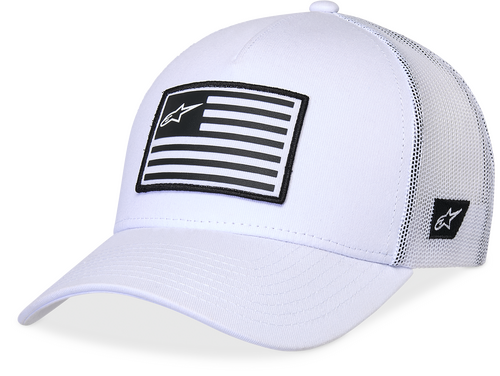 ALPINESTARS FLAG SNAPBACK HAT WHITE/WHITE