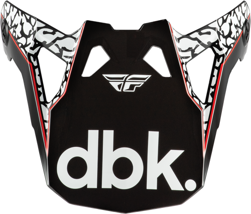 FLY RACING FORMULA CP DBK VISOR BLACK/WHITE/RED YL-LG