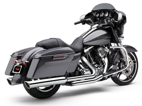 COBRA 909-TWINS 4" SLIP-ONS CHROME FLH/FLT 95-16