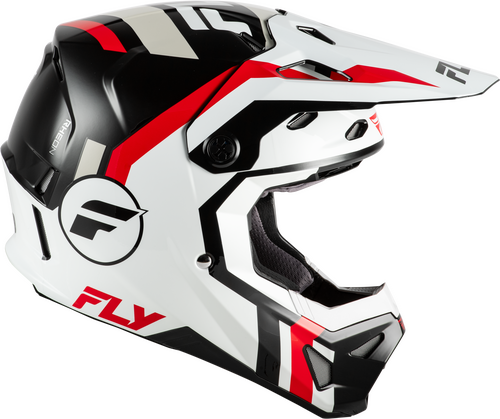 FLY RACING YOUTH FORMULA CP SEAL HELMET WHITE/BLACK/RED YL