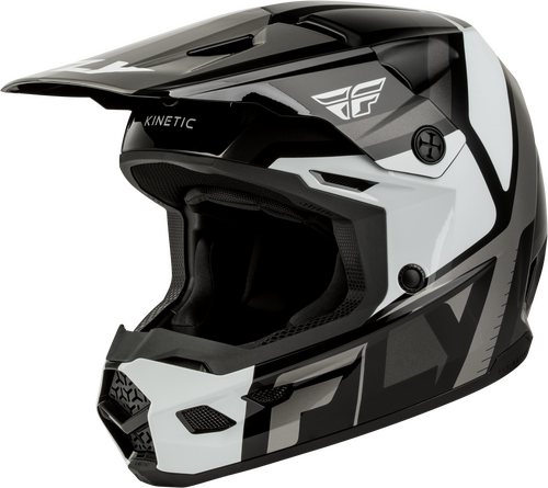 YOUTH KINETIC SCRAP HELMET BLACK/WHITE/GREY YS