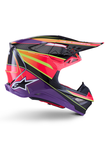 ALPINESTARS SUPERTECH S-M10 ERA HELMET PNK/VIOLET/YLW FLUO GLOSSY MD