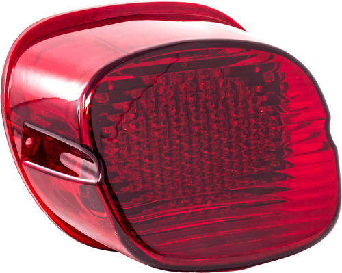 Letric Lighting Co. Deluxe Strobe Slantback LED Taillight w/ No Plate Window For Harley 1999-2026