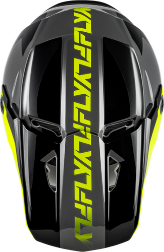 FLY RACING KINETIC CREST HELMET GREY/BLACK/HI-VIS 2X