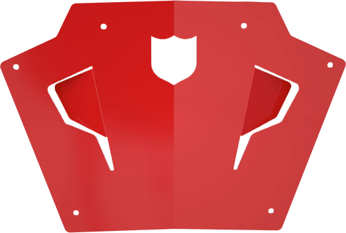 FRONT SPORT BUMPER SKID PLATE RED POL