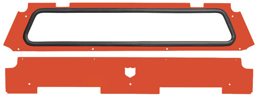 REAR WINDSHIELD ORANGE RUST METALLIC