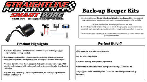 STRAIGHTLINE Automatic Back-Up Beeper Kits