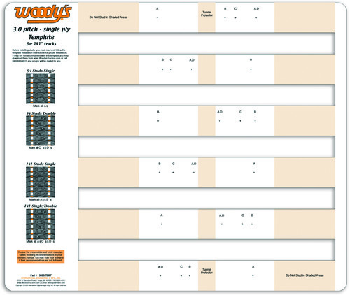 WOODY'S 300S Studding Template