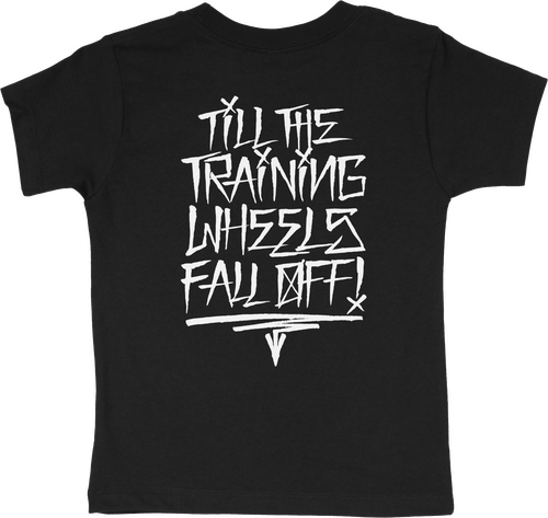 DBK TRAINING WHEELS TODDLER TEE BLACK 4T