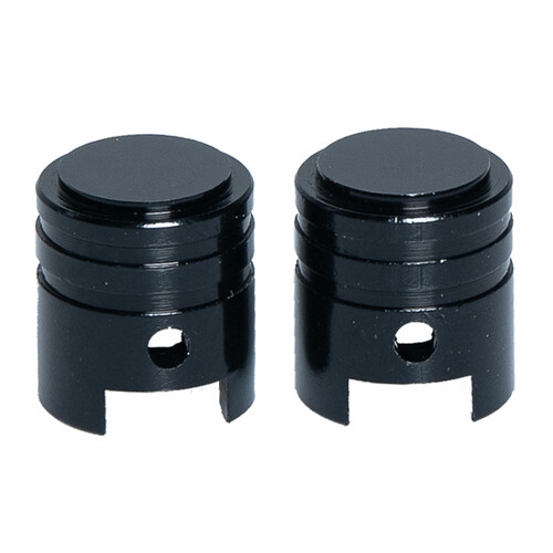 VALVE CAPS 2PCS BLACK